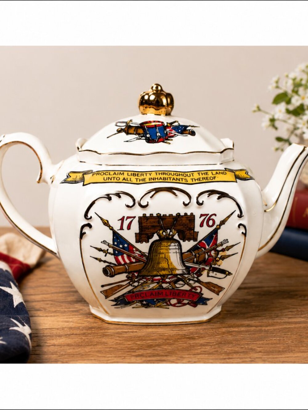 Vintage 1976 James Sadler Bicentennial Teapot – Liberty Bell Americana
